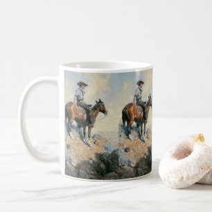 Taza De Café Vintage Cowboy, Centinela de las Llanuras Por Dunt