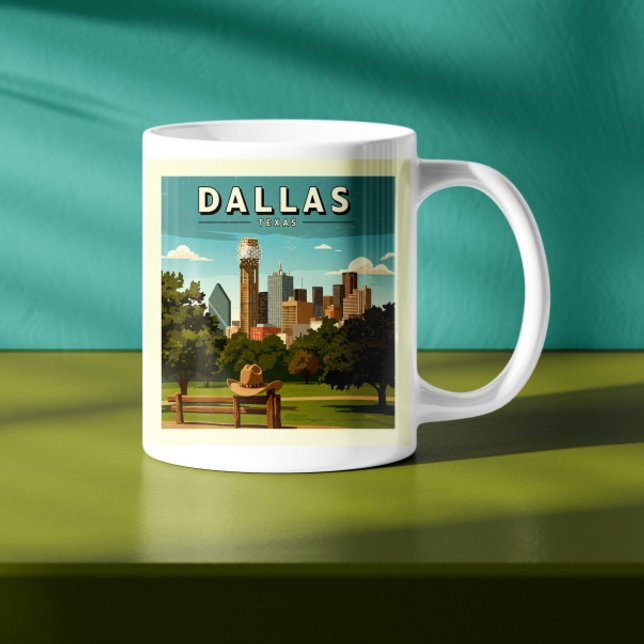 Taza De Café Vintage Dallas Texas (Subido por el creador)