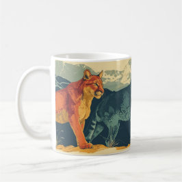 Taza De Café Vintage de Cougar Mountain