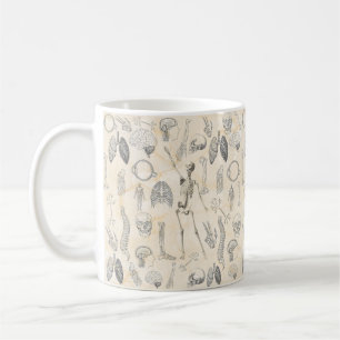 Taza De Café Vintage de la anatomía humana