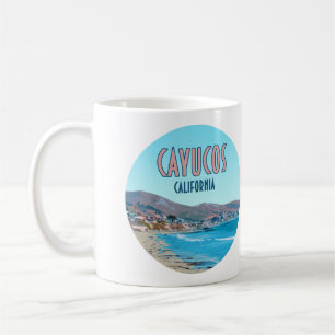 Taza De Café Vintage de la Costa Central de Cayucos California