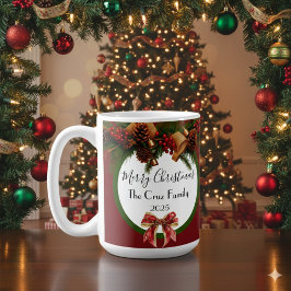 Taza de café vintage de Navidad/Cacao Caliente