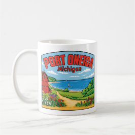 Taza De Café Vintage de Port Oneida Michigan