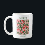 Taza De Café Vintage de regalo personalizado de fresa de la dam<br><div class="desc">Celebra tu fiesta nupcial con estilo con esta encantadora mugre personalizada de novias! Con un bonito diseño con temática de fresa enmarcado con exuberantes hojas verdes y delicadas flores blancas, esta taza aporta un toque caprichoso y elegante. Personalizar con el nombre de tu dama de honor por un gran placer...</div>