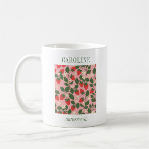 Taza De Café Vintage de regalo personalizado de fresa de la dam