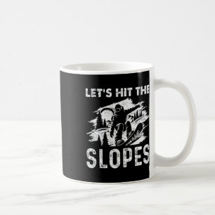 Taza De Café Vintage de snowboard Vamos a golpear la pendiente