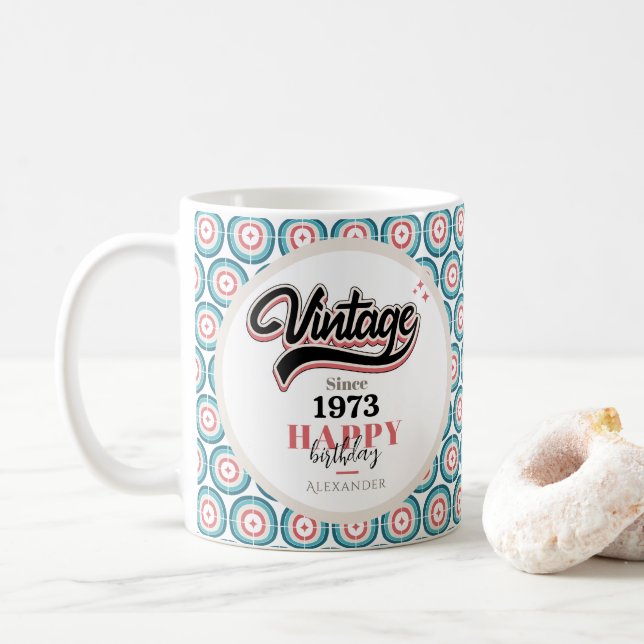 Taza De Café Vintage desde 1973 (Con donut)