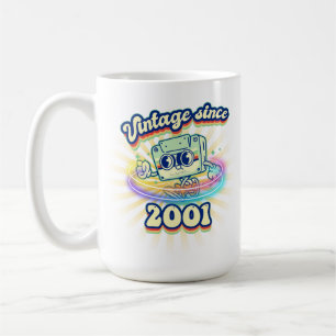 Taza De Café Vintage desde 2001 Música nostálgica y vintage