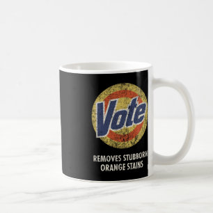 Taza De Café Vintage divertida anti-Trump sobre el detergente d