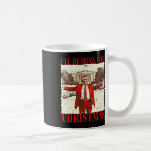 Taza De Café Vintage Divertido Humorístico Trump Estaré En Casa