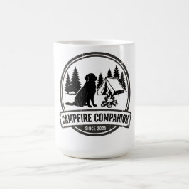 Taza De Café Vintage Dog Camping - Campfire Companion Retro 