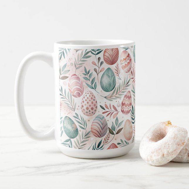 Taza De Café Vintage Easter Eggs (Con donut)
