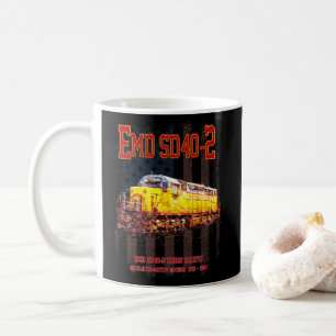 Taza De Café Vintage EMD SD40-2 Bandera estadounidense de locom