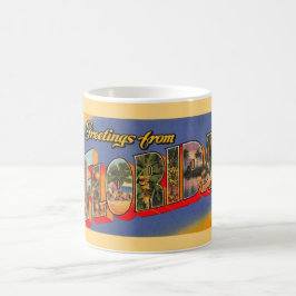 Taza De Café Vintage Florida Greetings