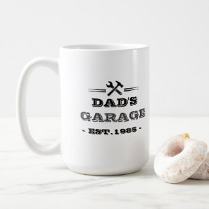 Taza De Café Vintage "Garaje de Papá - Fundado en 1985"