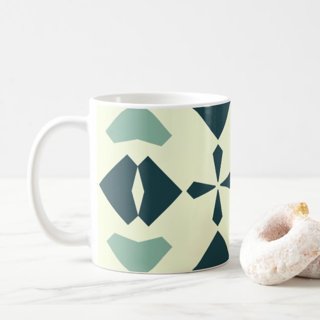 Taza De Café Vintage Geometric Pattern (Con donut)