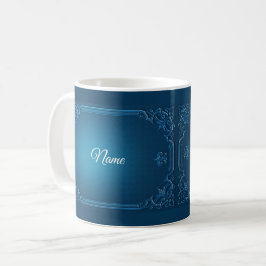 Taza De Café Vintage Geometric Teal Turquoise Wedding Party