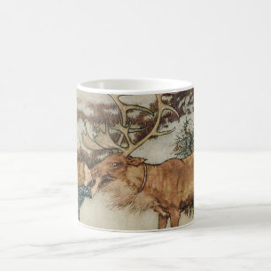 Taza De Café Vintage Gerda y el Reno por Edmund Dulac