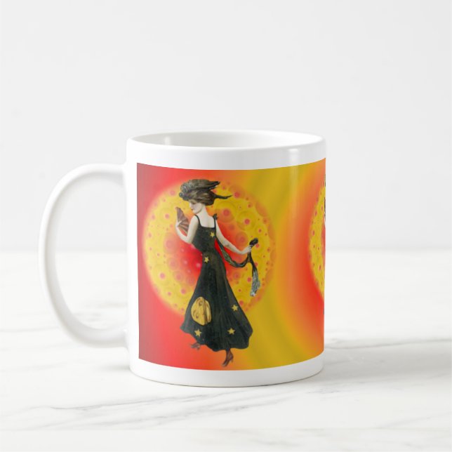 Taza De Café Vintage Glamour Chica Mug (Izquierda)