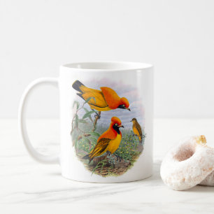 Taza De Café Vintage Golden Bird Of Paradise_GC Classic Mug