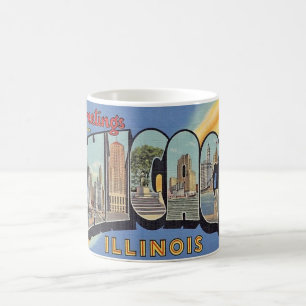 Taza De Café Vintage Greeting de Chicago
