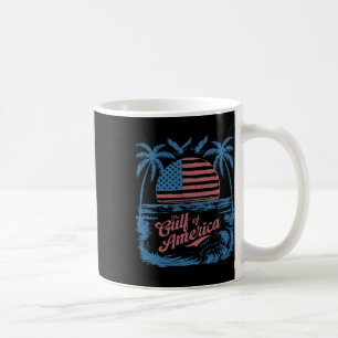 Taza De Café Vintage Gulf Of Usa America Flag Est 2025 Beach Pa