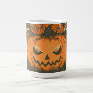 Taza De Café Vintage/Halloween/Caída/Calabaza