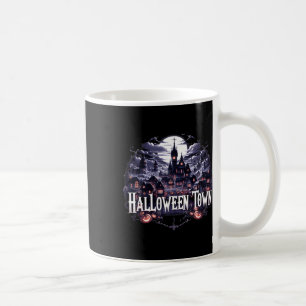 Taza De Café Vintage Halloween Town Skeleton Ghost Pumpkin Hall