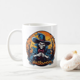 Taza De Café Vintage Halloween Vampiro Arte clásico de horror