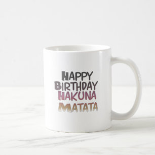 Taza De Café Vintage Happy Birday Hakuna Matata Purple Inspir