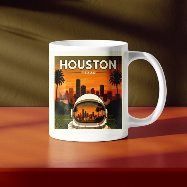 Taza De Café Vintage Houston Texas (Subido por el creador)