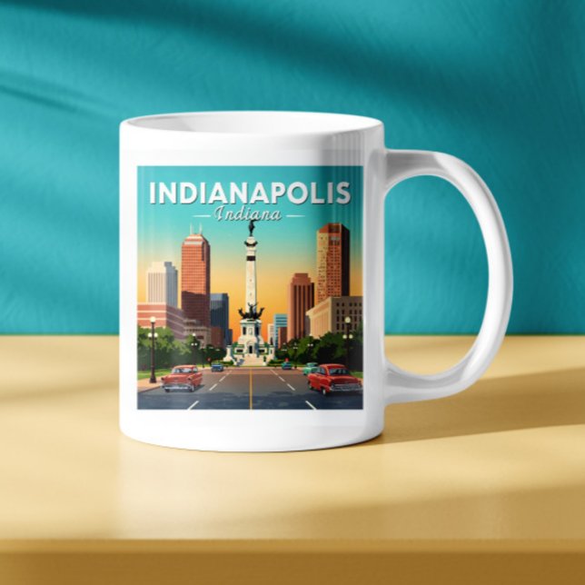 Taza De Café Vintage Indianapolis Indiana (Subido por el creador)