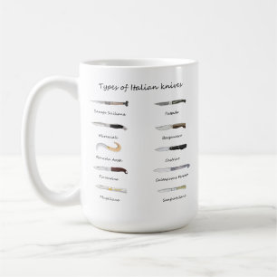 Taza De Café Vintage Italian Knives Ilustracion Mug