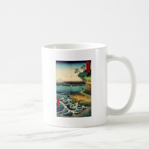 Taza De Café Vintage japonés Ukiyo-e Mt. Fuji 房州保田ノ海岸