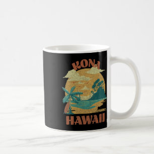 Taza De Café Vintage Kona Beach Hawaii Surfing Hawaii