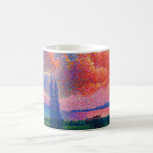 Taza De Café Vintage La pintura de la nube rosa (1896)