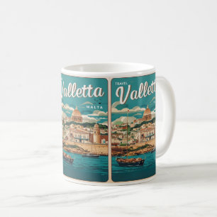Taza De Café Vintage La Valeta, Malta, souvenirs y regalos de v