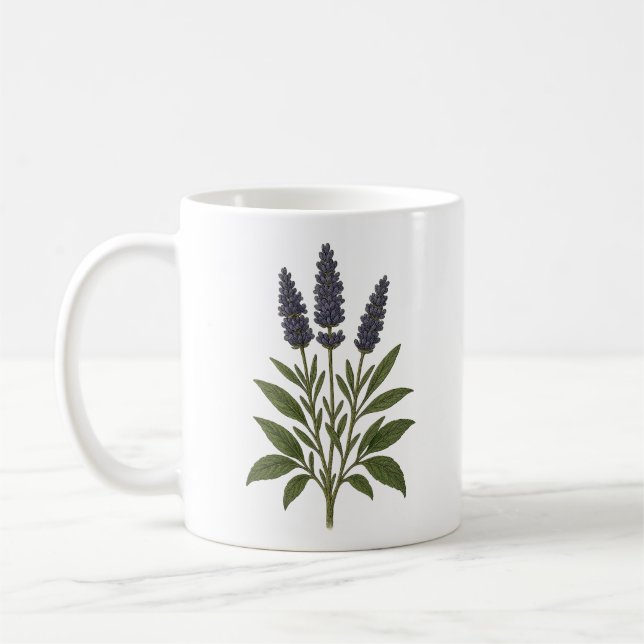 Taza De Café Vintage Lavender (Izquierda)