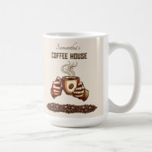 Taza de café vintage marca de café personalizada