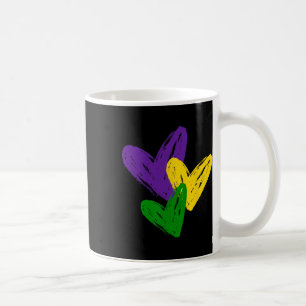Taza De Café Vintage Mardi Gras Corazones Divertidos Amor Mujer