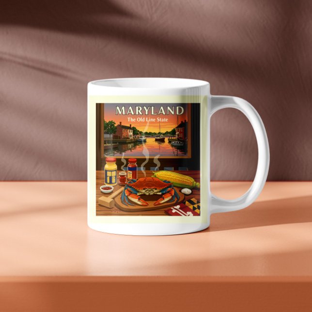 Taza De Café Vintage Maryland (Subido por el creador)