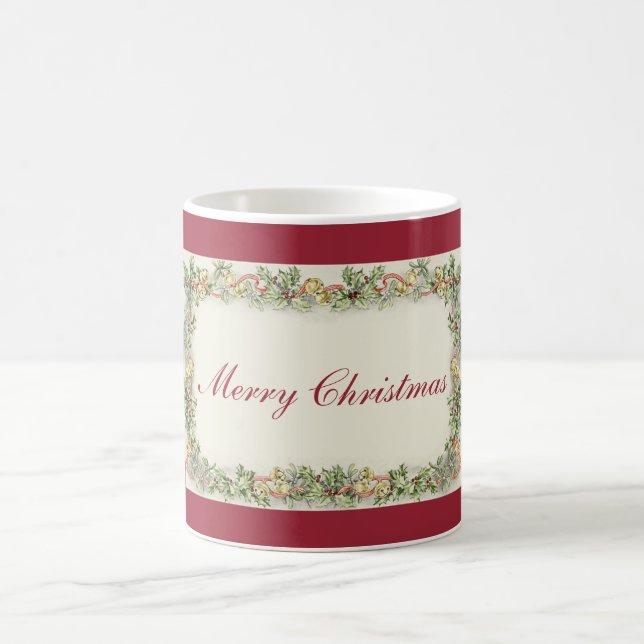 Taza De Café Vintage Merry Christmas Mug (Centro)