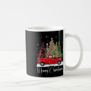 Taza De Café Vintage Merry Christmas Red Truck Old Fashioned Ch