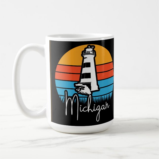 Taza De Café Vintage Michigan (Izquierda)