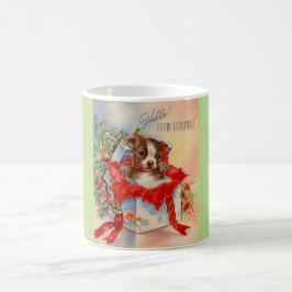 Taza De Café Vintage Mid Century Bella Bebé Boston Terrier