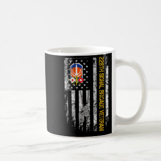 Taza De Café Vintage militar de la brigada de señalización 228 