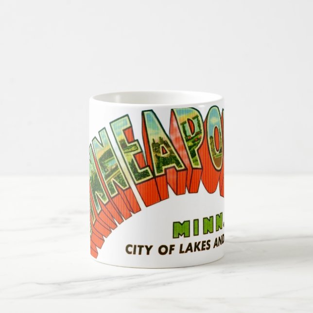 Taza De Café Vintage  Minneapolis Postcard (Centro)