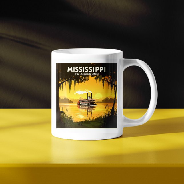 Taza De Café Vintage Mississippi (Subido por el creador)