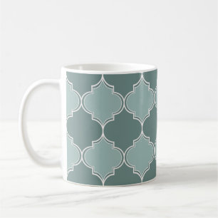 Taza De Café Vintage Moroccan trellis quatrefoil seamless patte