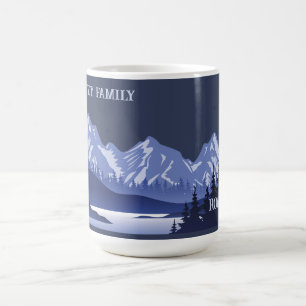 Taza De Café Vintage Mountain Sunset lago al aire libre Retreat